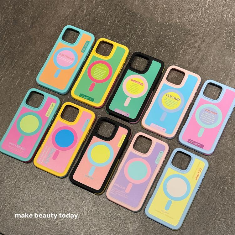 For iPhone 15 Pro CICI-CITY CH-59 Dopamine Anti-Collision Magnetic Phone Case