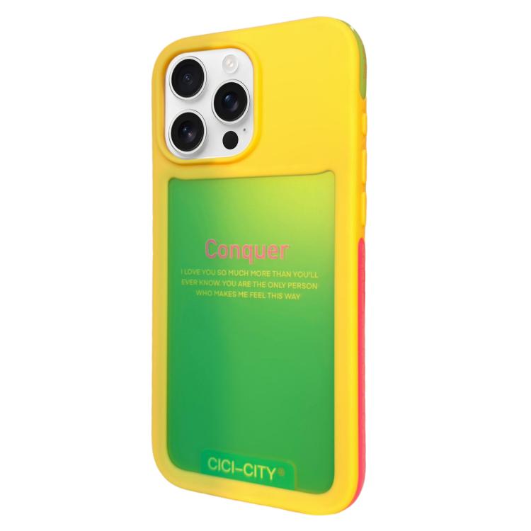 For iPhone 16 Pro CICI-CITY CH-60 Dopamine Dual-Tone Anti-Collision Phone Case