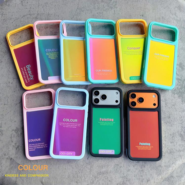 For iPhone 15 Pro Max CICI-CITY CH-60 Dopamine Dual-Tone Anti-Collision Phone Case