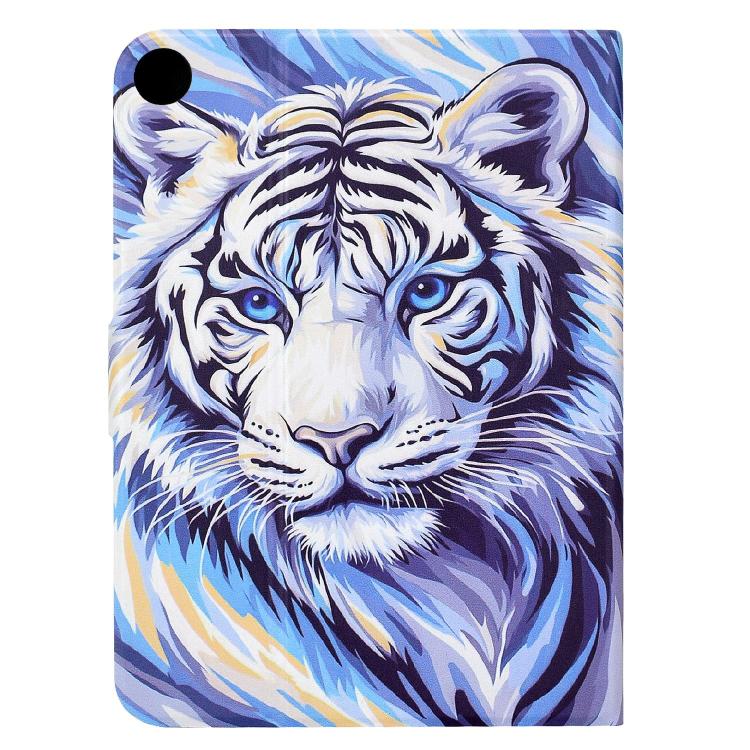 For Samsung Galaxy Tab A8 / X200 Voltage Sewing Thread Painted Vegan Leather Smart Tablet Case