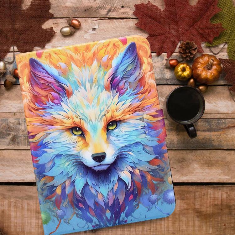 For Samsung Galaxy Tab S10 FE / S9 / S9 FE Voltage Sewing Thread Painted Vegan Leather Smart Tablet Case