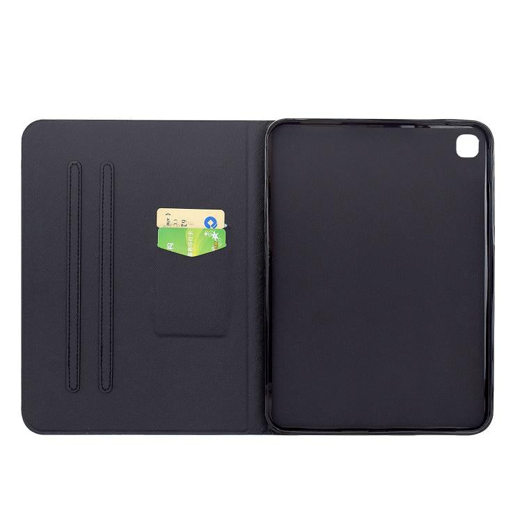 For Samsung Galaxy Tab A7 / T500 Voltage Sewing Thread Painted Vegan Leather Smart Tablet Case