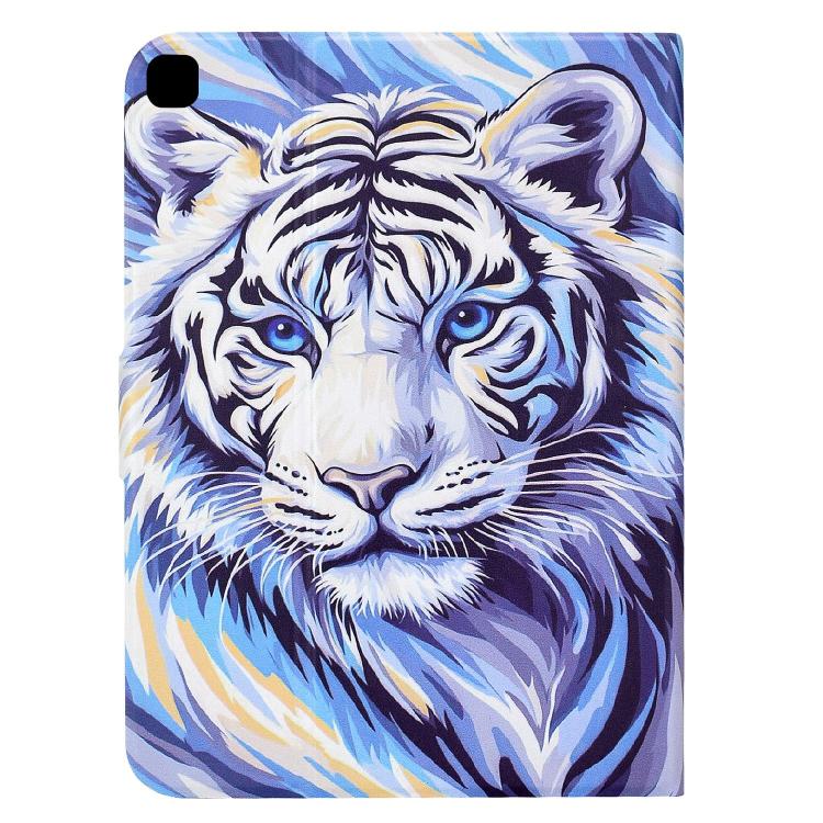 For Samsung Galaxy Tab S5e / T720 Voltage Sewing Thread Painted Vegan Leather Smart Tablet Case