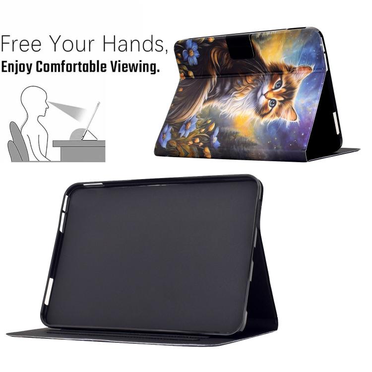 For Amazon Kindle Paperwhite 6 / 12th 2024 Voltage Sewing Thread Painted Vegan Leather Smart Tablet Case