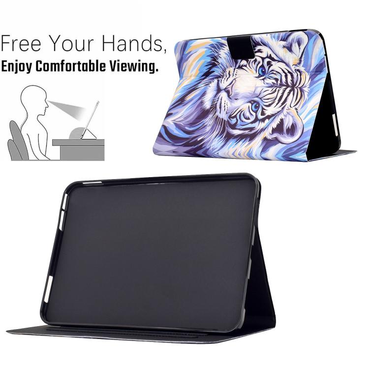 For Amazon Kindle Paperwhite 6 / 12th 2024 Voltage Sewing Thread Painted Vegan Leather Smart Tablet Case