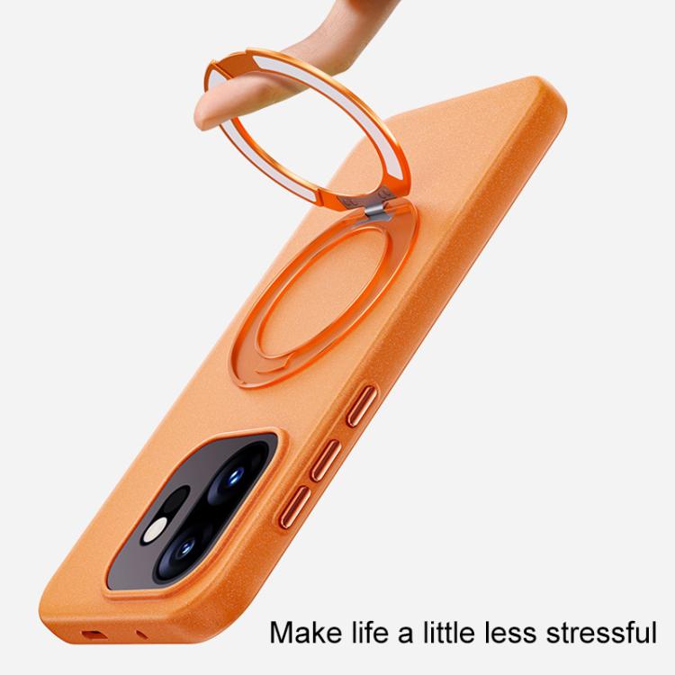 For OnePlus 15T Boundless Series Rock Sand Magnetic Phone Case with 360 Degree Rotating Alloy Stand
