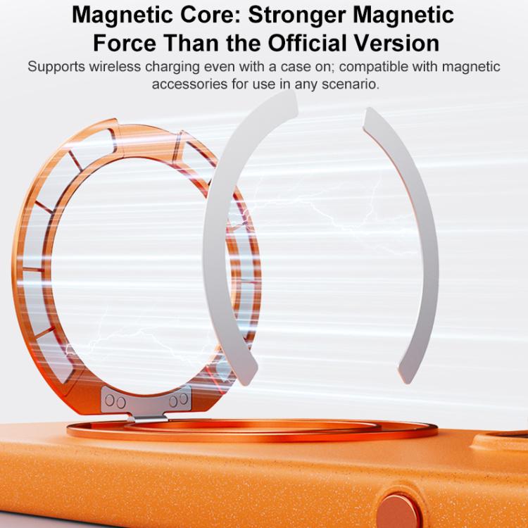 For OnePlus 15T Boundless Series Rock Sand Magnetic Phone Case with 360 Degree Rotating Alloy Stand
