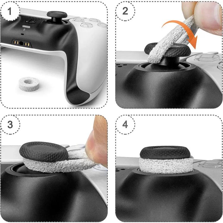 XDcase 6pcs Soft Silicone Aiming Precision Rings for PS4 / PS5 / Xbox / Switch / Google Stadia - Black/Purple/White
