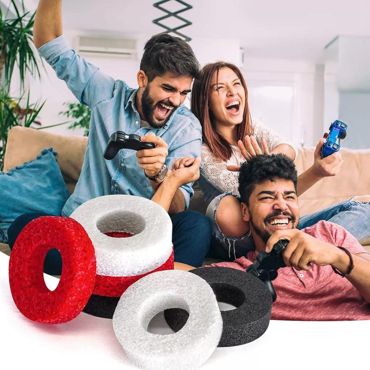 XDcase 6pcs Soft Silicone Aiming Precision Rings for PS4 / PS5 / Xbox / Switch / Google Stadia - Black/Purple/White