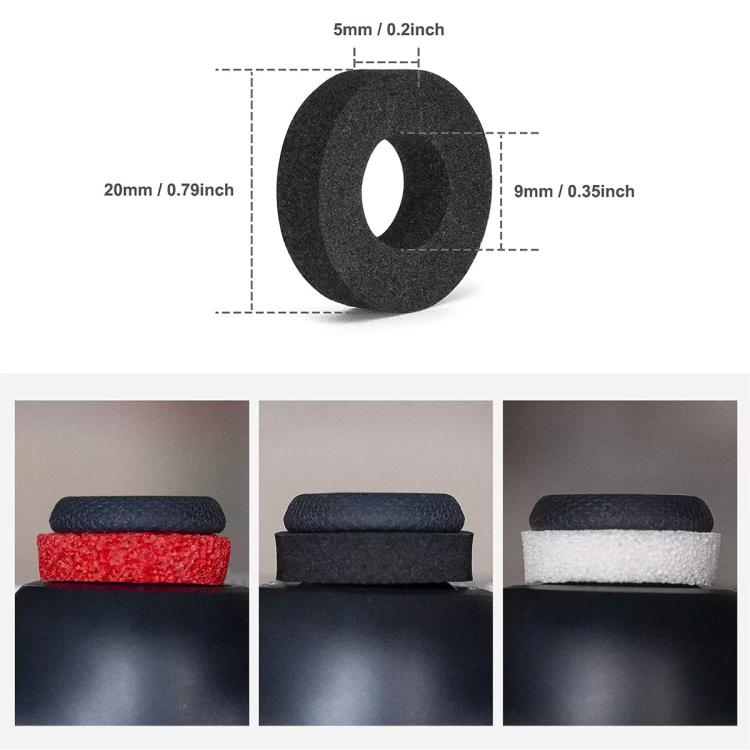XDcase 8pcs Soft Silicone Aiming Precision Rings for PS4 / PS5 / Xbox / Switch / Google Stadia - Black/Purple/White/Green