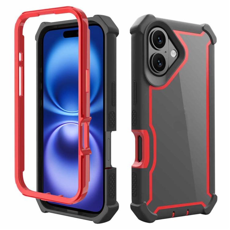 For iPhone 16 Plus Reinforced Corner Design TPU + PC Shockproof Phone Case