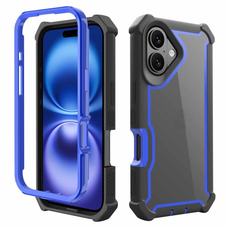 For iPhone 16 Plus Reinforced Corner Design TPU + PC Shockproof Phone Case