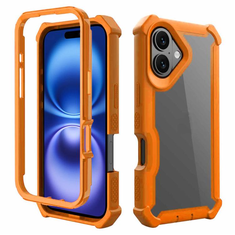 For iPhone 16 Plus Reinforced Corner Design TPU + PC Shockproof Phone Case