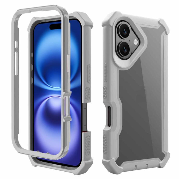 For iPhone 16 Plus Reinforced Corner Design TPU + PC Shockproof Phone Case