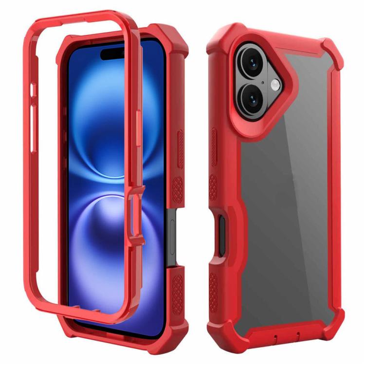 For iPhone 16 Reinforced Corner Design TPU + PC Shockproof Phone Case