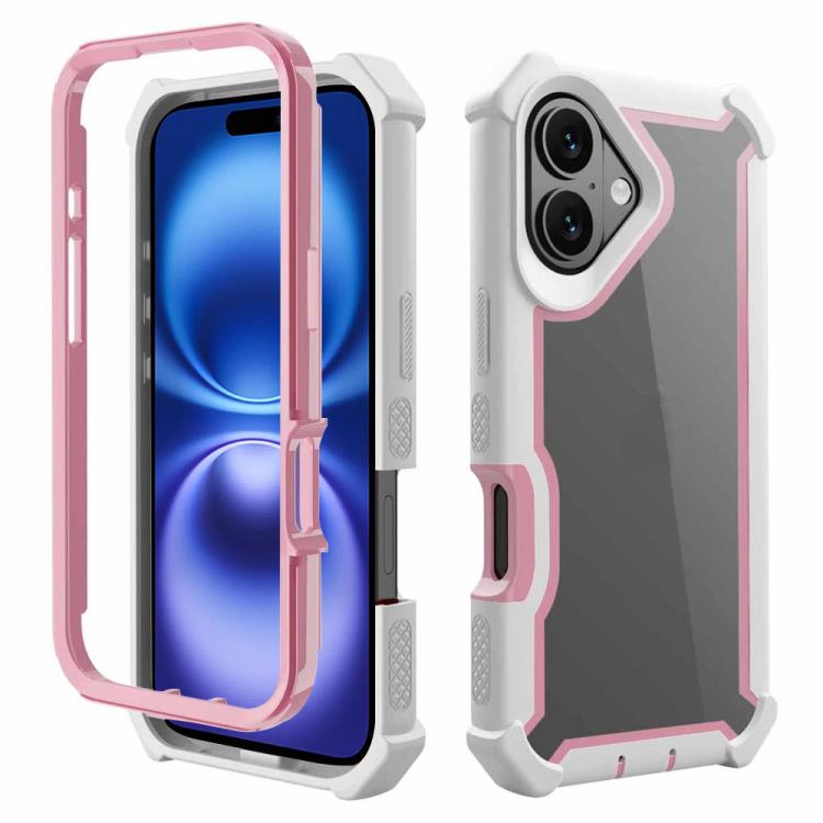 For iPhone 16 Reinforced Corner Design TPU + PC Shockproof Phone Case