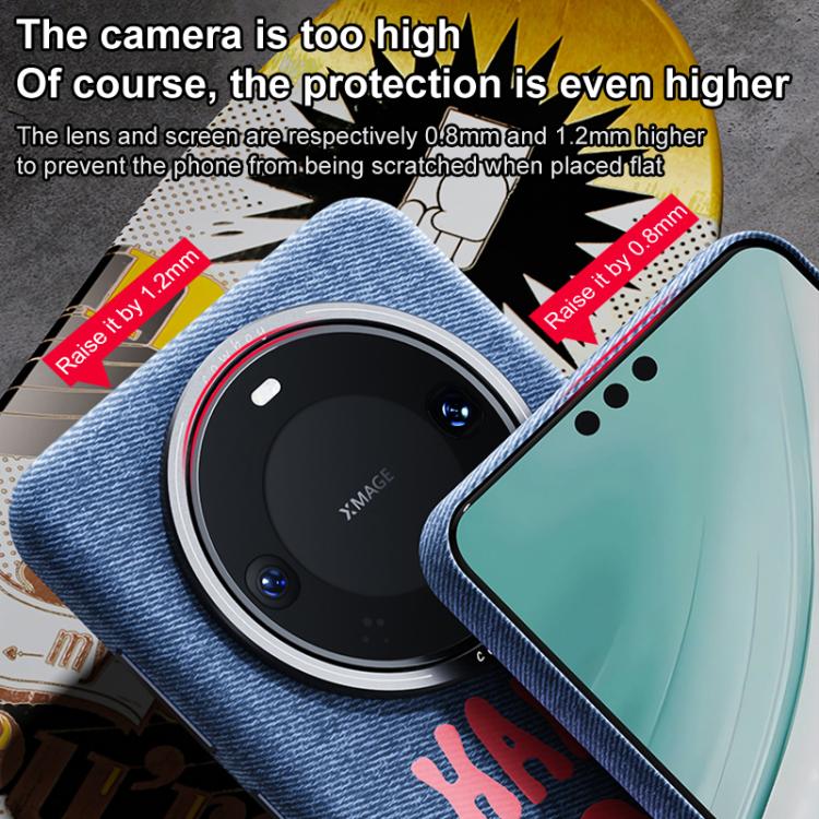 For Huawei Mate 60 Pro Beautiful Series Denim Texture Full Coverage Magnetic Phone Case