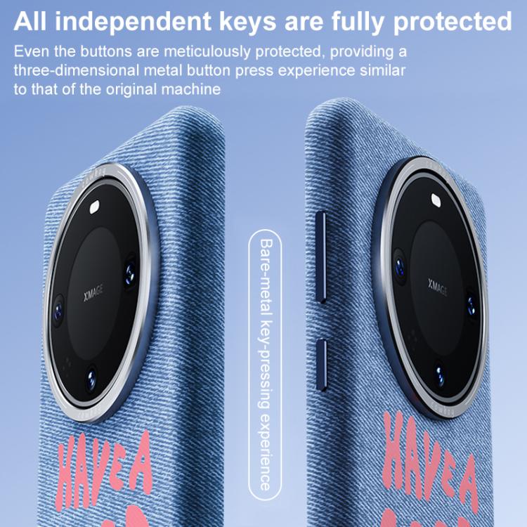 For Huawei Mate 70 Pro Beautiful Series Denim Texture Full Coverage Magnetic Phone Case