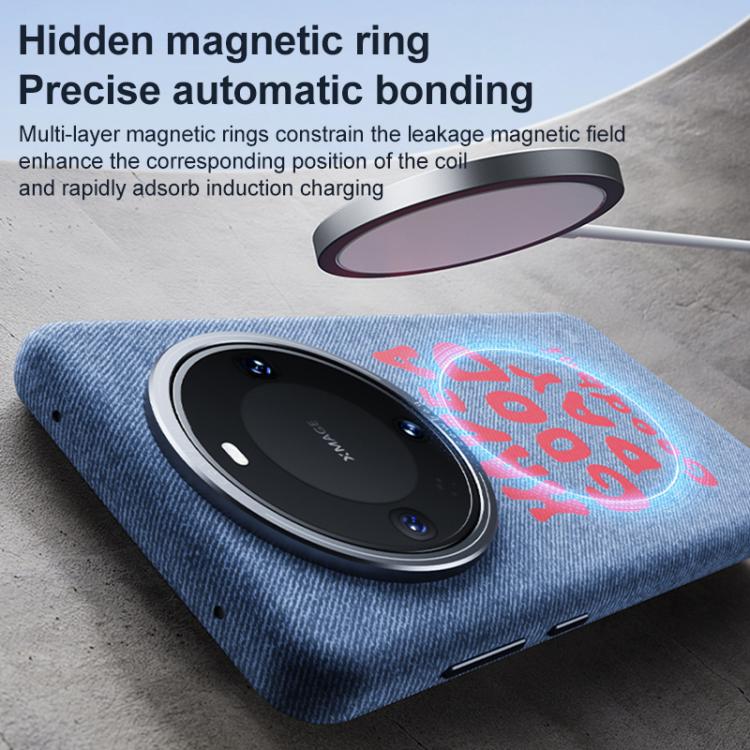 For Huawei Mate 70 Pro Beautiful Series Denim Texture Full Coverage Magnetic Phone Case