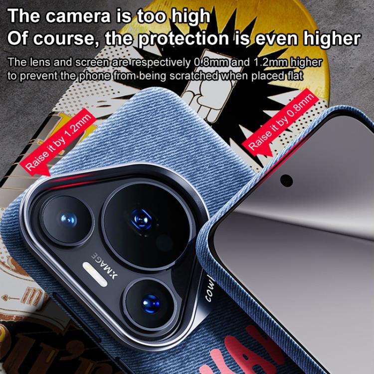 For Huawei Pura 70 Pro Beautiful Series Denim Texture Full Coverage Magnetic Phone Case