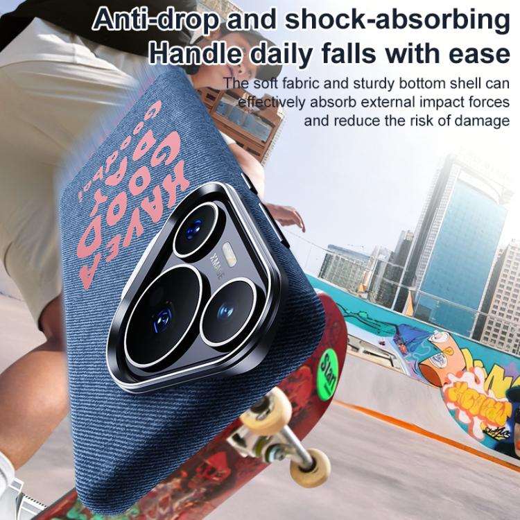 For Huawei Pura 70 Pro Beautiful Series Denim Texture Full Coverage Magnetic Phone Case