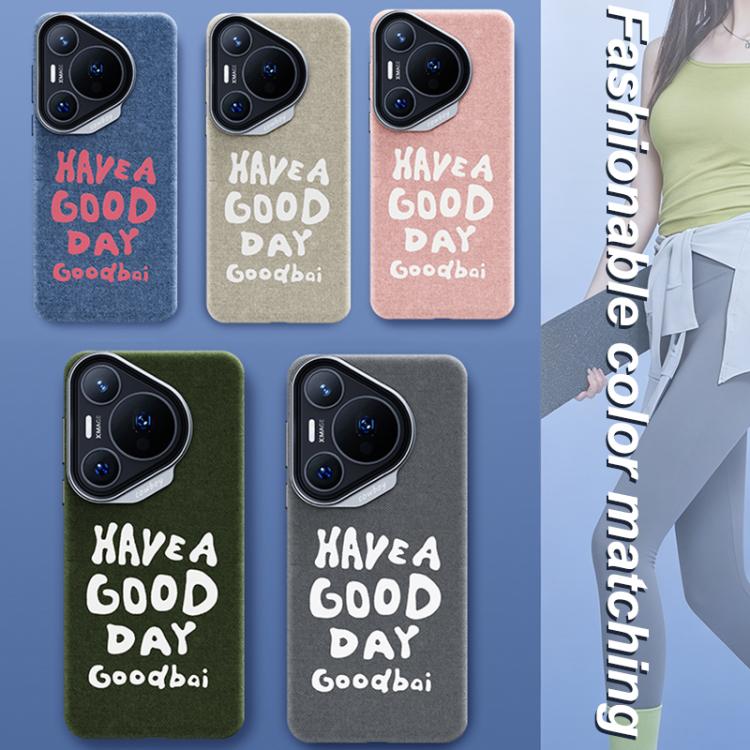 For Huawei Pura 70 Pro Beautiful Series Denim Texture Full Coverage Magnetic Phone Case
