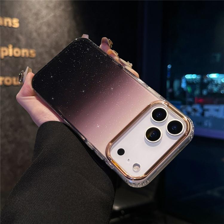 For iPhone 17 Pro Max IMD Gradient Glitter PC + TPU Shockproof Phone Case