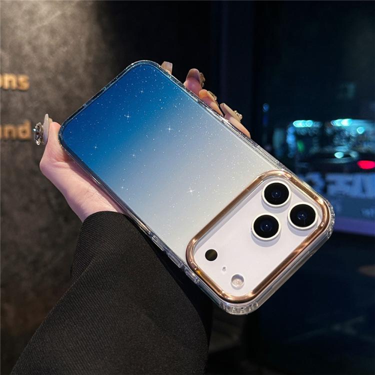 For iPhone 17 Pro Max IMD Gradient Glitter PC + TPU Shockproof Phone Case