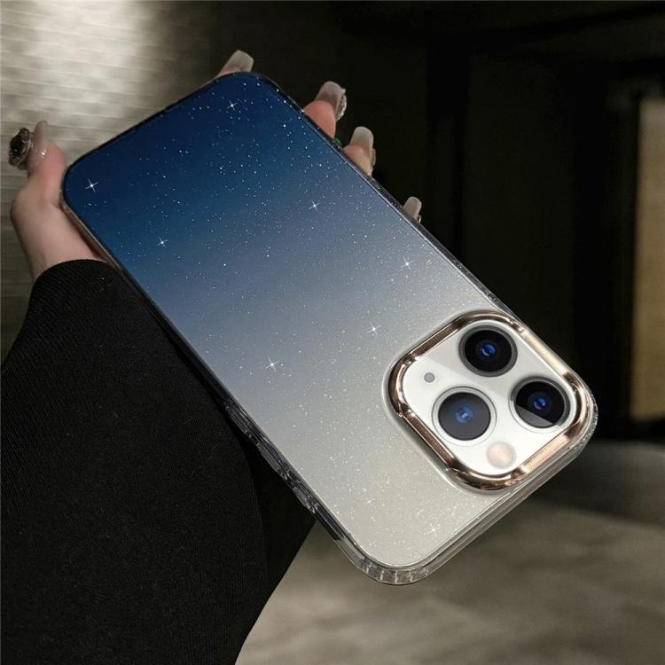 For iPhone 11 Pro Max IMD Gradient Glitter PC + TPU Shockproof Phone Case