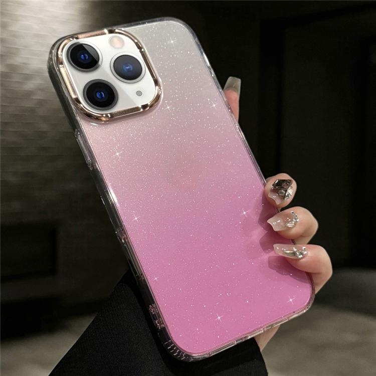 For iPhone 11 Pro Max IMD Gradient Glitter PC + TPU Shockproof Phone Case