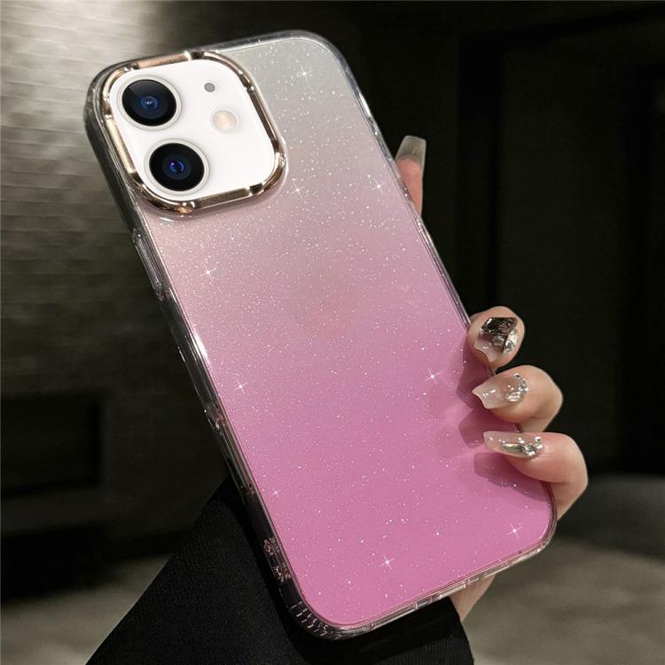 For iPhone 11 IMD Gradient Glitter PC + TPU Shockproof Phone Case
