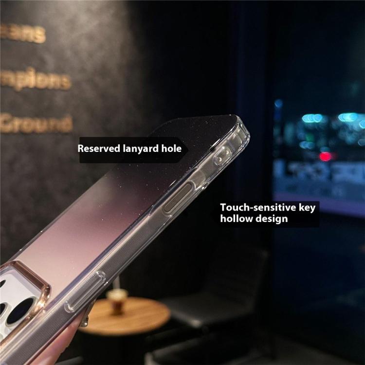 For iPhone 17 IMD Gradient Glitter PC + TPU Shockproof Phone Case