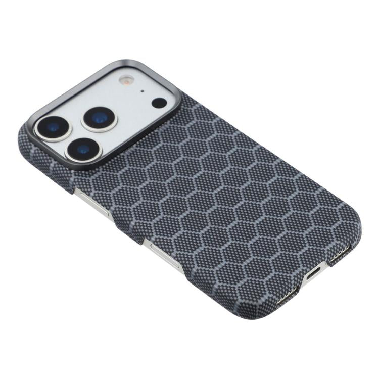 For iPhone 16 Pro Honeycomb Texture Aramid Fiber Magnetic Phone Case
