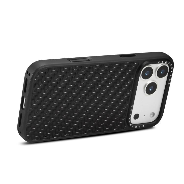 For iPhone 17 Pro Max Denior A26 Genuine Leather Woven Texture Magnetic Phone Case