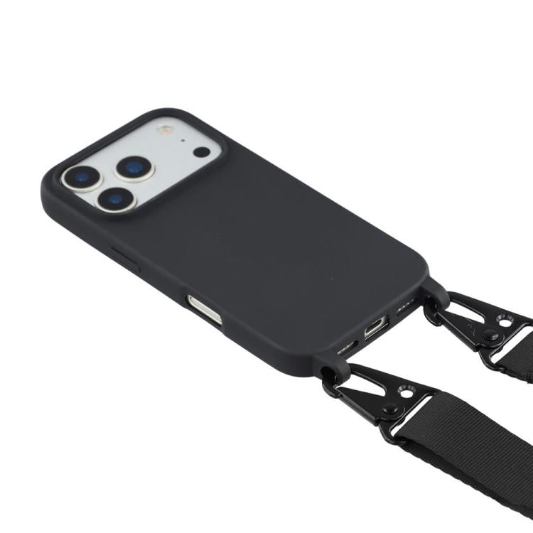For iPhone 17 Pro Max TPU Soft Matte Phone Case with Long Lanyard