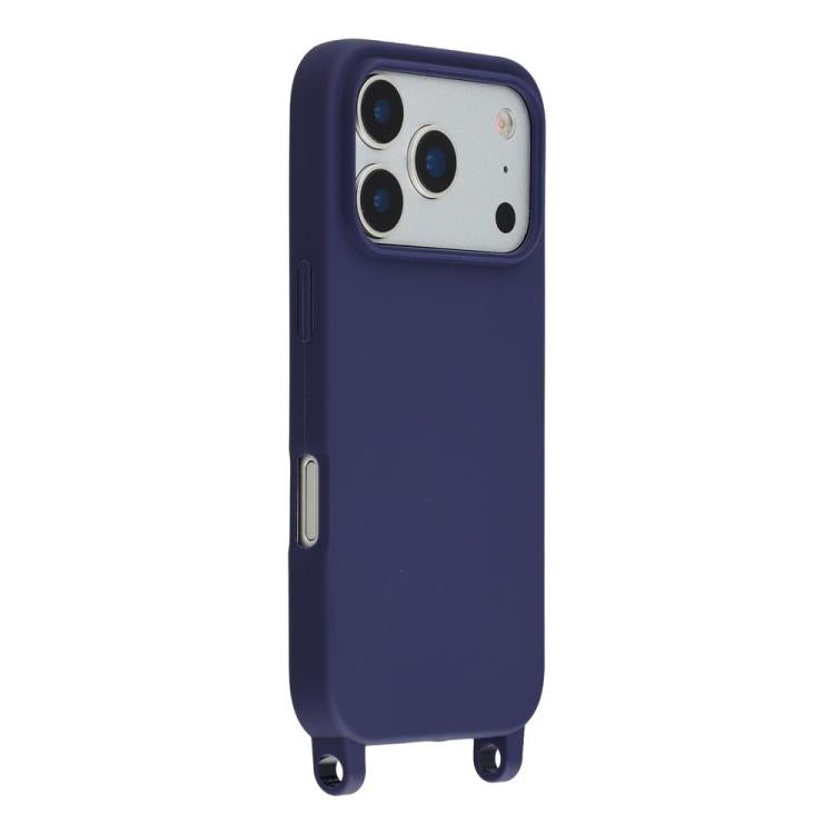 For iPhone 17 Pro TPU Soft Matte Phone Case with Long Lanyard