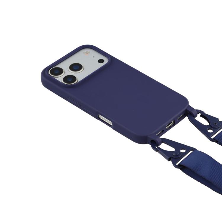For iPhone 17 Pro TPU Soft Matte Phone Case with Long Lanyard