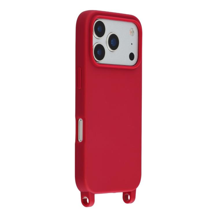 For iPhone 17 Pro TPU Soft Matte Phone Case with Long Lanyard