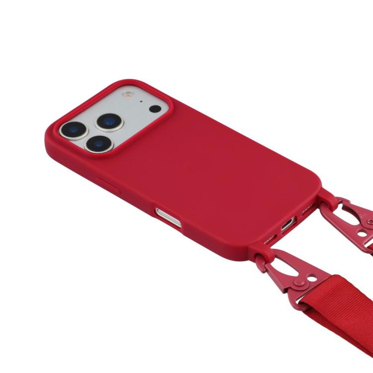 For iPhone 17 Pro TPU Soft Matte Phone Case with Long Lanyard