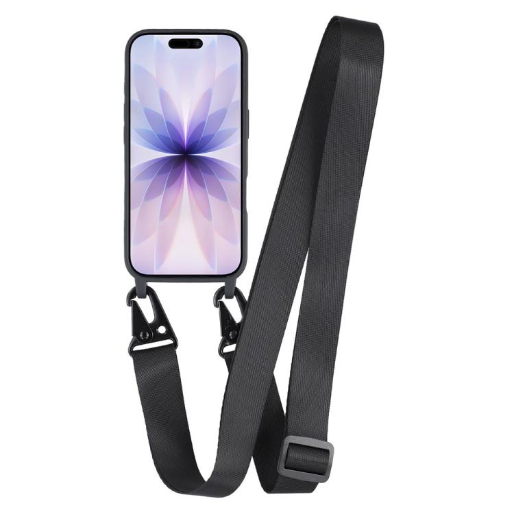 For iPhone 17 TPU Soft Matte Phone Case with Long Lanyard