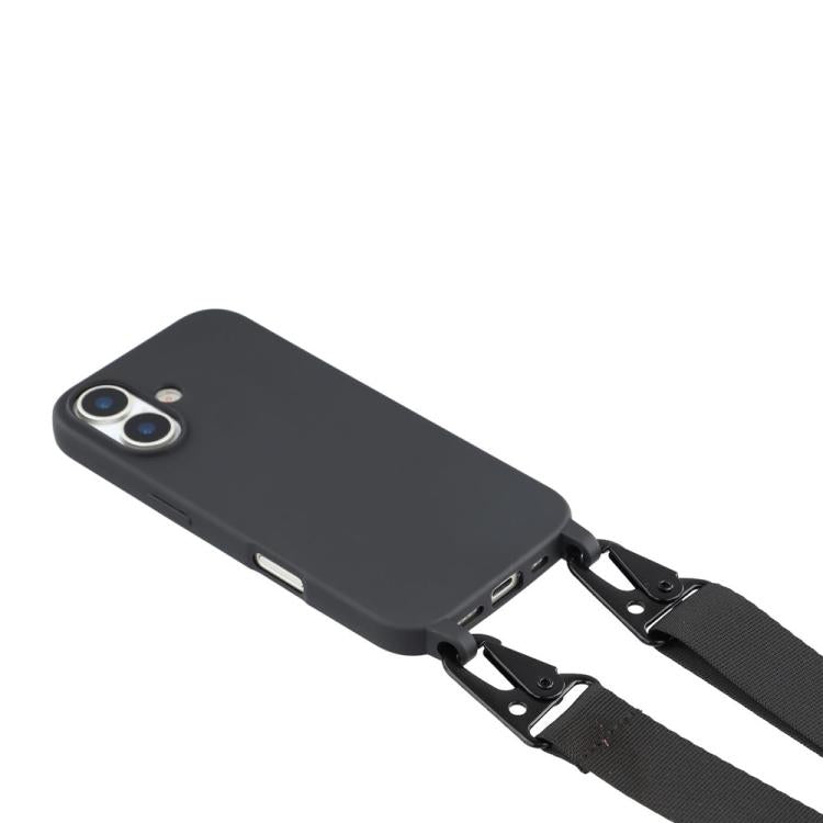 For iPhone Air TPU Soft Matte Phone Case with Long Lanyard
