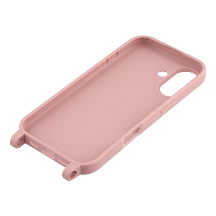 For iPhone 16 Plus TPU Soft Matte Phone Case with Long Lanyard