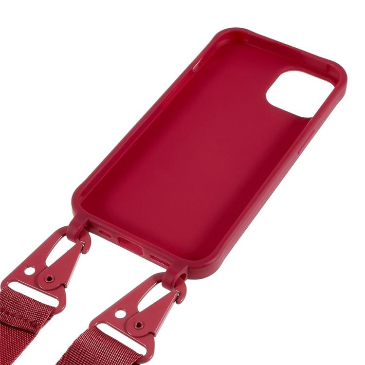 For iPhone 15 Plus TPU Soft Matte Phone Case with Long Lanyard