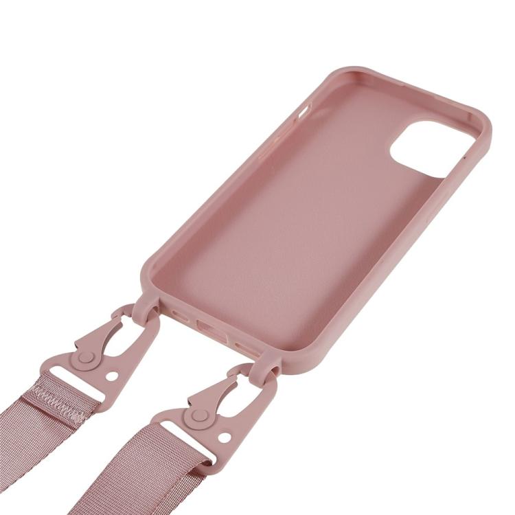 For iPhone 15 TPU Soft Matte Phone Case with Long Lanyard