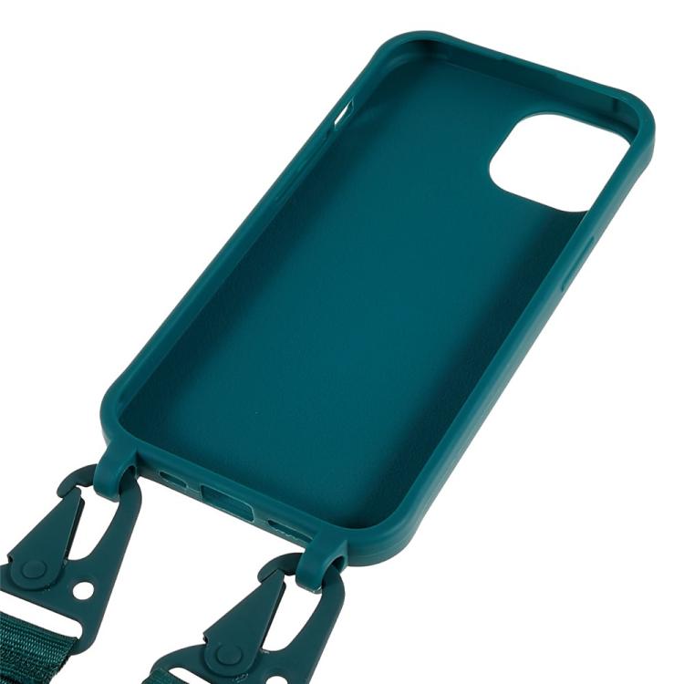 For iPhone 15 TPU Soft Matte Phone Case with Long Lanyard