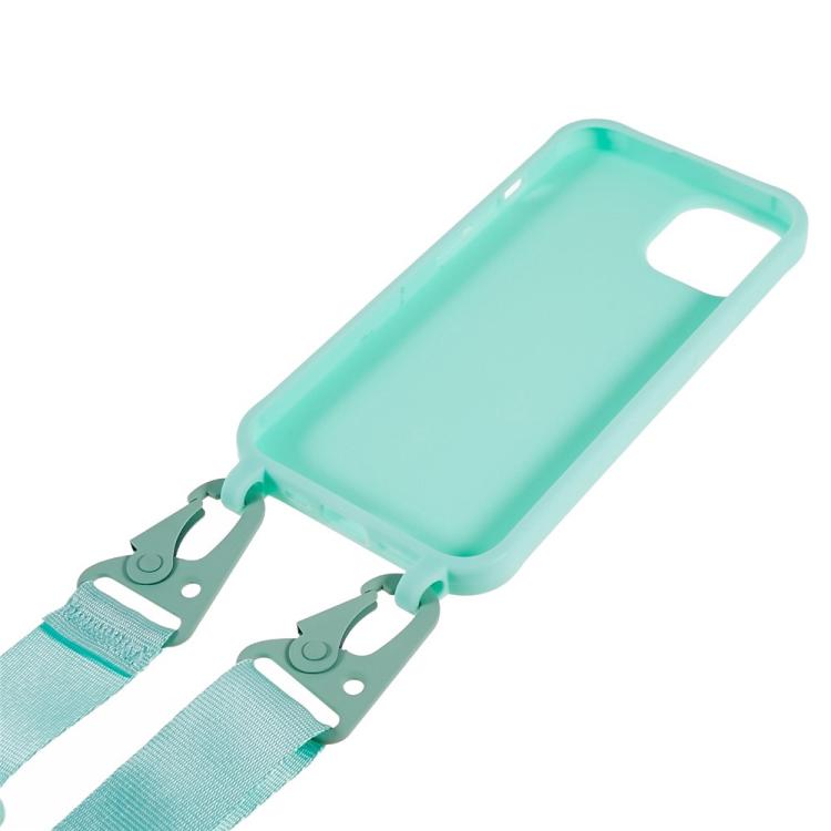 For iPhone 14 TPU Soft Matte Phone Case with Long Lanyard