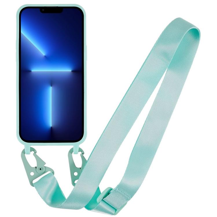 For iPhone 13 Pro Max TPU Soft Matte Phone Case with Long Lanyard