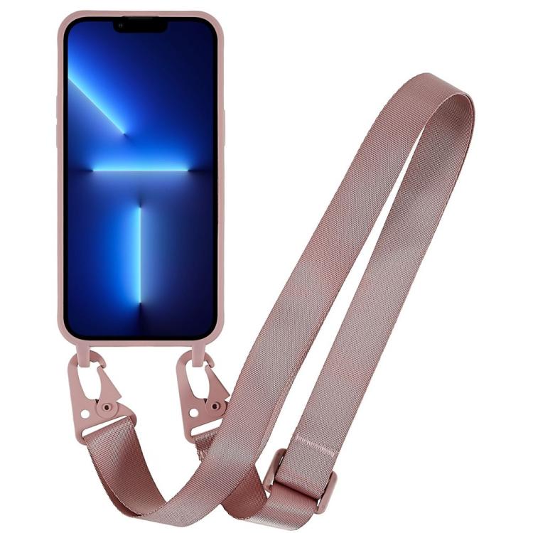 For iPhone 13 Pro Max TPU Soft Matte Phone Case with Long Lanyard