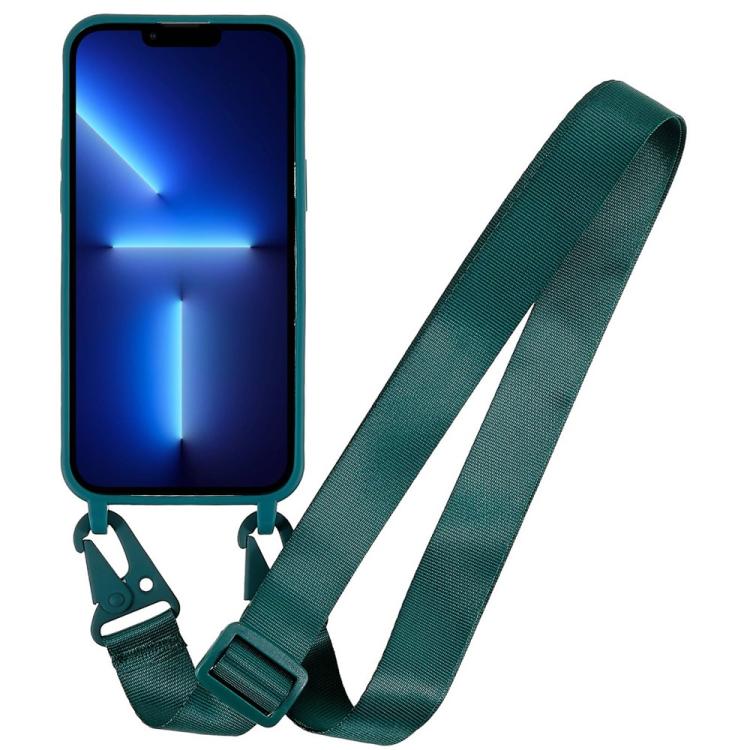 For iPhone 13 Pro Max TPU Soft Matte Phone Case with Long Lanyard