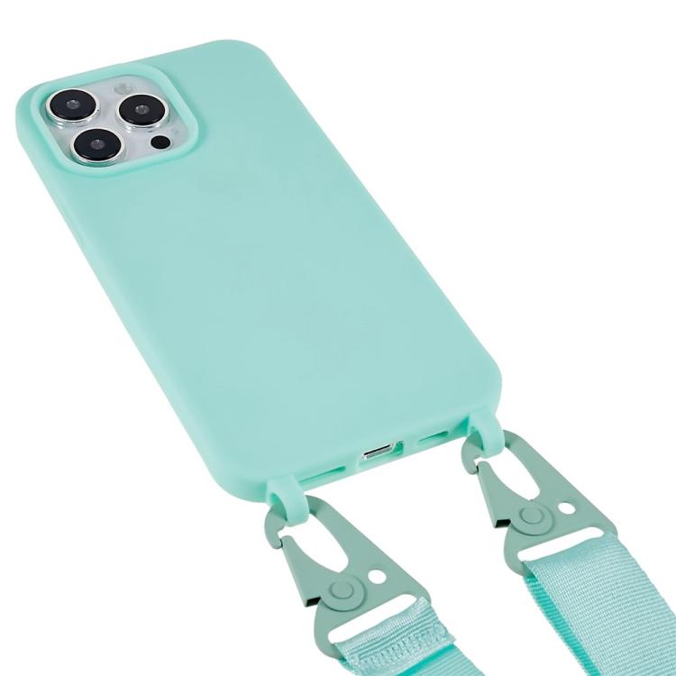 For iPhone 13 Pro TPU Soft Matte Phone Case with Long Lanyard